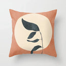 Abstract botanical earthy decorative pillowcase living room cushion cover by Decorbites