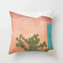 Abstract botanical earthy decorative pillowcase living room cushion cover by Decorbites