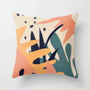 Abstract botanical earthy decorative pillowcase living room cushion cover by Decorbites