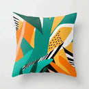 Abstract botanical earthy decorative pillowcase living room cushion cover by Decorbites