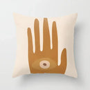 Abstract botanical earthy decorative pillowcase living room cushion cover by Decorbites