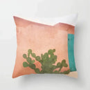 Abstract botanical earthy decorative pillowcase living room cushion cover by Decorbites