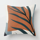 Abstract botanical earthy decorative pillowcase living room cushion cover by Decorbites