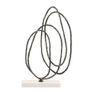 GobekUsa Geometric Abstract Face Metal Statue Figurine Home Decoration