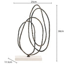 GobekUsa Geometric Abstract Face Metal Statue Figurine Home Decoration