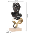 GobekUsa Geometric Abstract Face Metal Statue Figurine Home Decoration