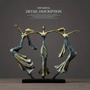 GobekUsa Dancing Couple Sculpture Statue Love Decoration Abstract Lovers Figurines Ornament