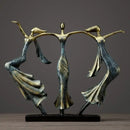 GobekUsa Dancing Couple Sculpture Statue Love Decoration Abstract Lovers Figurines Ornament