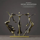 GobekUsa Dancing Couple Sculpture Statue Love Decoration Abstract Lovers Figurines Ornament
