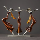 GobekUsa Dancing Couple Sculpture Statue Love Decoration Abstract Lovers Figurines Ornament