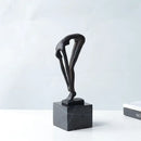 GobekUsa Diving Sportsman Metal Sculpture - Abstract Swimming Figure for Home Decor