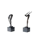 GobekUsa Diving Sportsman Metal Sculpture - Abstract Swimming Figure for Home Decor
