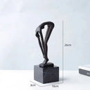 GobekUsa Diving Sportsman Metal Sculpture - Abstract Swimming Figure for Home Decor