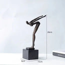 GobekUsa Diving Sportsman Metal Sculpture - Abstract Swimming Figure for Home Decor