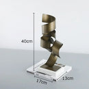 GobekUsa Irregular Crimp Metal Ornaments: Creative Twist Sculpture Artwork for Aesthetic Room Decor