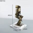 GobekUsa Irregular Crimp Metal Ornaments: Creative Twist Sculpture Artwork for Aesthetic Room Decor