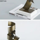 GobekUsa Irregular Crimp Metal Ornaments: Creative Twist Sculpture Artwork for Aesthetic Room Decor