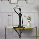 GobekUsa Abstract Metal Human Sculpture Cast Iron Black Person Desktop Ornament