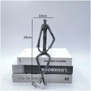 GobekUsa Abstract Metal Human Sculpture Cast Iron Black Person Desktop Ornament
