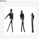 GobekUsa Gold Plated Figure Sculpture Set | Abstract Desk Decoration | Character Statue