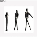 GobekUsa Gold Plated Figure Sculpture Set | Abstract Desk Decoration | Character Statue
