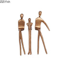 GobekUsa Gold Plated Figure Sculpture Set | Abstract Desk Decoration | Character Statue