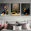 GobekUsa Abstract Canvas Print Set: 3D Sculpture Wall Art