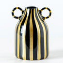 GobekUsa Abstract Ceramic Hydroponic Vase, Black & White
