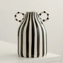 GobekUsa Abstract Ceramic Hydroponic Vase, Black & White