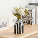 GobekUsa Abstract Ceramic Hydroponic Vase, Black & White