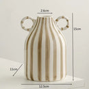 GobekUsa Abstract Ceramic Hydroponic Vase, Black & White