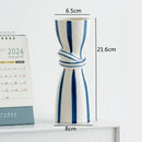 GobekUsa Abstract Ceramic Hydroponic Vase, Black & White