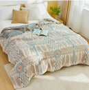 GobekUsa Cotton Nordic Throw Blanket - Soft Summer Quilt for Single/Double Beds - Boho Home Decor Cover