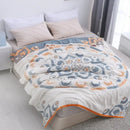 GobekUsa Cotton Nordic Throw Blanket - Soft Summer Quilt for Single/Double Beds - Boho Home Decor Cover