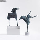 GobekUsa Iron Horse Statue - Modern Desk Decor & Room Ornaments