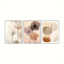 Minimalist beige & pink flower canvas wall art for bedroom by Decorbites