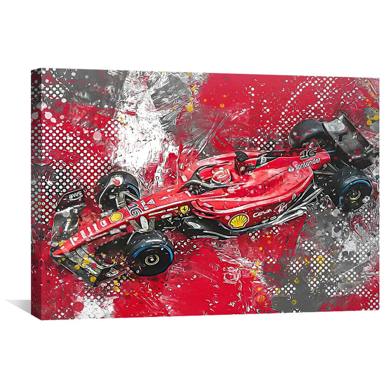 Abstract Formula Racer Canvas