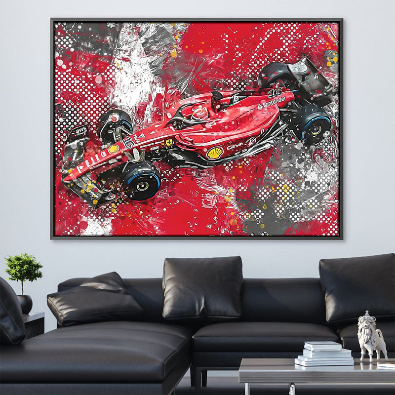 Abstract Formula Racer Canvas