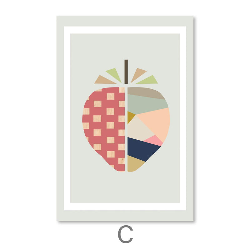 Abstract Fruits Canvas