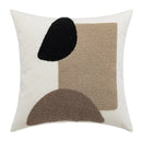 Abstract geometric earthy tone cushion cover living room decor by Decorbites