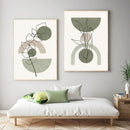 GobekUsa Abstract Geometric Leaf Canvas Wall Art