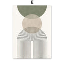 GobekUsa Abstract Geometric Leaf Canvas Wall Art