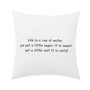 Abstract geometric print white & black pillow cover living room decor by Decorbites