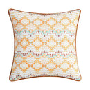 Abstract geometric printed cushion cover orange & blue living room by Decorbites
