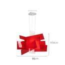 GobekUsa Big Bang LED Pendant Lamp, Stacking Creative Lights Art Decor, 95cm Diameter