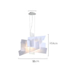 GobekUsa Big Bang LED Pendant Lamp, Stacking Creative Lights Art Decor, 95cm Diameter