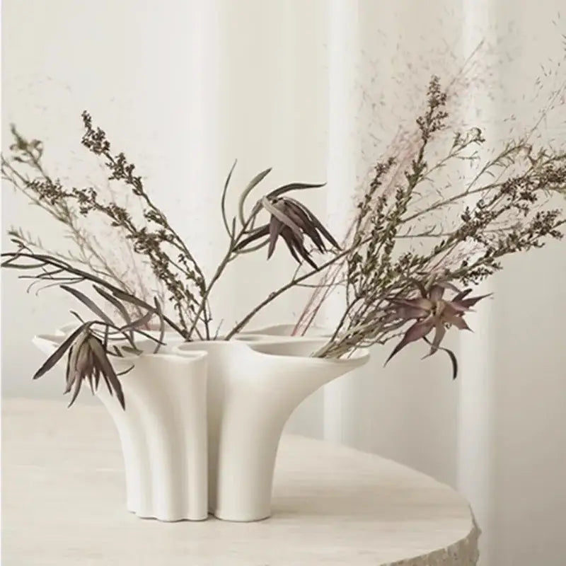 GobekUsa Abstract Geometry Ceramic Vase for Flower Arrangement