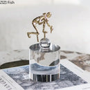 GobekUsa Crystal Sculpture: Abstract Figures Desk Decoration for Room Aesthetic