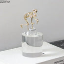 GobekUsa Crystal Sculpture: Abstract Figures Desk Decoration for Room Aesthetic