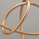 GobekUsa Gold Line Geometric Metal Sculpture on Marble Base for Home Decor